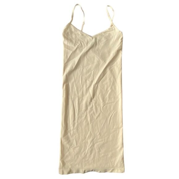 Free People Intimately Cream Skinny Strap Seamless Mini Slip Dress NWOT - Picture 5 of 12